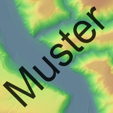 Präsentationsgrafik Digitales Geländemodell Gitterweite 10m DGM10 (Ausschnitt)