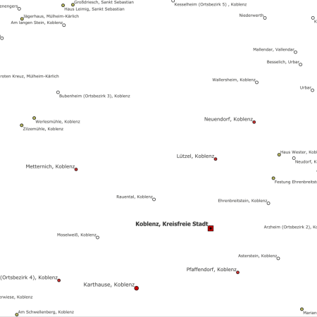 Darstellungsdienst zum Amtlichen Wohnplatzverzeichnis