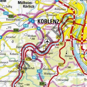 Übersichtskarte Rheinland-Pfalz 1:250 000 ÜK250 (Ausschnitt)