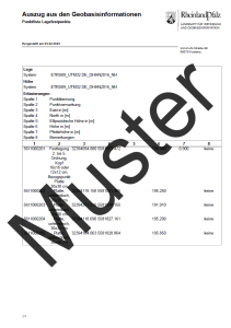 Punktliste Lagefestpunkte des vermessungstechnischen Raumbezugs (Auszug)