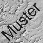 Präsentationsgrafik Digitales Geländemodell Gitterweite 50m DGM50 (Ausschnitt)