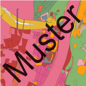 Präsentationsgrafik Digitales Landschaftsmodell DLM50 (Ausschnitt)